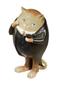 Фигурка Кот в смокинге с трубкой (18см) (174-323)
