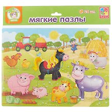Мягкий пазл «Ферма» 24 элемента, Vladi Toys