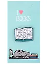 Значок I love books Книга The Book Was Better (металл)