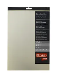 Бумага дизайнерская А4, 130г/м3, «Металлик шампань», DECAdry