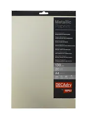 Бумага дизайнерская А4 20л "Металлик шампань" 130г/м3, DECAdry