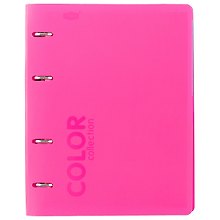 Тетрадь на кольцах «NEON PINK» 120 листов в клетку, А5, сменный блок - Stila