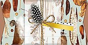 Конверт для денег с пером цесарки семена код 14 8778