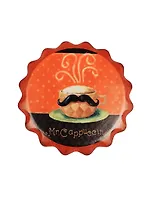 Подставка под кружку Чашка с усами (круглая с зубчиками) (11см)