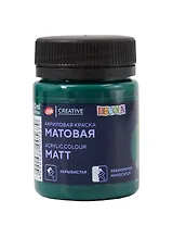 Краска акриловая 50мл "Декола" изумрудная, матовая, ЗХК