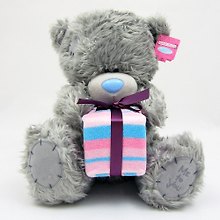 Мишка MTY 30 cм держит подарок (G01W3042)