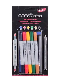 Набор маркеров Copic Ciao основные цвета 5цв + мультилинер 0.3мм 