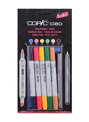 Набор маркеров Copic Ciao основные цвета 5цв + мультилинер 0.3мм 