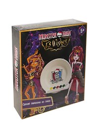 Набор Сделай тарелочку из гипса Monster High (85144) (форма+гипс+краски+кисть) (5+) (коробка)