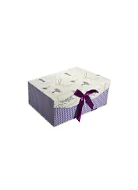 Коробка подарочная "Lavender" 21.3*14.3*7.5 прямоугольная, магнит, декор.бант, картон, Вейксинг
