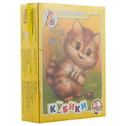 Кубики Пушистики-1 без/об 12 шт.00685