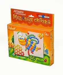 Игра, Мозаика с аппликацией, "Медовая сказка", d10+d15+d20/105 5 цв 6 аппл. (2 поля)