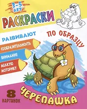 Черепашка. Раскраски по образцу