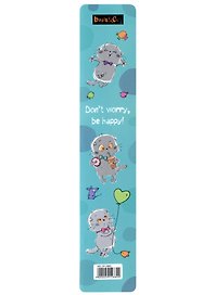Закладка для книг «Басик. Don't worry, be happy!», пластик, Be positive
