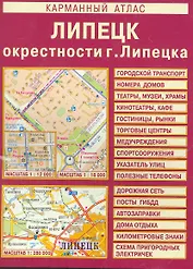 Карманный атлас Липецк Окрестности г. Липецка (1:280 тыс/1:18 тыс) (мягк) (Лоцман)