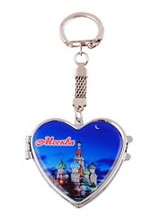 ГС Брелок c зеркалом Москва вид 6 (металл, полимерная смола)