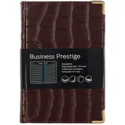 Ежедневник недат. А5 152л "Prestige. Impact" темно-коричневый, иск.кожа, поролон, мет.уголки, золот.срез, ляссе, Listoff
