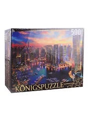 Пазл Ночные огни Дубая Konigspuzzle 500 элементов ХК500-6318