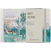 Скетчбук B6 80л "Art zone" 100г/м2, доп.листы крафт, тв. обложка, на резинке, Greenwich Line