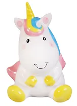 Копилка Единорог с разноцветной гривой (керамика) 14,5*10см