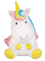 Копилка Единорог с разноцветной гривой (керамика) 14,5*10см