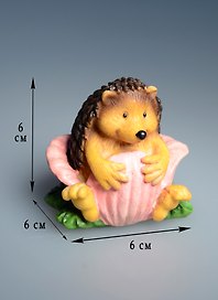 Фигурка Ежик в цветке (6х6х6) (252-633)