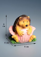 Фигурка Ежик в цветке (6х6х6) (252-633)