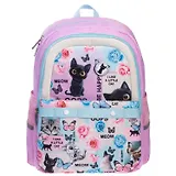 Рюкзак "Cat day" 2 отделения, 41*29*17,5 см, полиэстер, 3 кармана