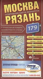 Москва-Рязань (с точн. до км. столба) (1:600 тыс) (раскл)