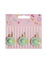 Набор прищепок декоративных, 3 шт, полистоун,шляпа мятная