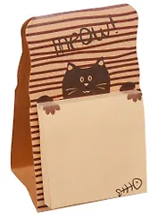 Блок бумаги 70*70мм самоклеящийся "Meow"