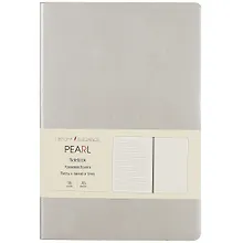 Ежедневник недатированный «Pearl» А5, серый, 96 листов, экокожа, Listoff
