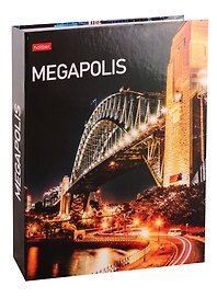 Тетрадь на кольцах «Megapolis» 200 листов в клетку, А4, сменный блок - Hatber