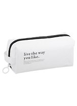 Косметичка с ручкой Live Your Life  The Way You Like (белая) (Tyvek) (21х9х7)