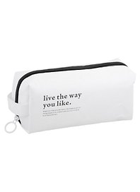 Косметичка с ручкой Live Your Life  The Way You Like (белая) (Tyvek) (21х9х7)