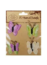 Бабочки 3D тканевые ассорти (4шт.) (S20494782-8)