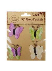 Бабочки 3D тканевые ассорти (4шт.) (S20494782-8)