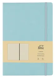 Книга для записей А4- 96л кл. "Joy Book. Аквамарин" иск.кожа, тв.переплет, ляссе, резинка, инд.уп.