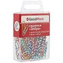 Скрепки 28мм 100шт "Зебра", винил., ассорти, пл/уп, GoodMark