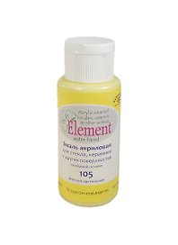 Эмаль акрил. для стекла керам. Желтая пастель (105) (К5105) (50мл)
