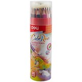 Карандаши цветные Deli, Color Run, 36 цветов с точилкой