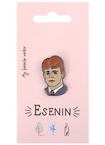 Значок My favorite writer Есенин (металл)
