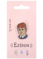Значок My favorite writer Есенин (металл)