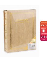 Фотоальбом  на 200 фото 10х15  Яркие моменты,золотой ФР-5549