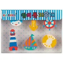 Ластик «Морские», 6 штук