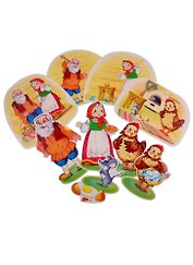 Комплект вырубных мини-плакатов "Герои сказки Курочка Ряба" (9 штук)