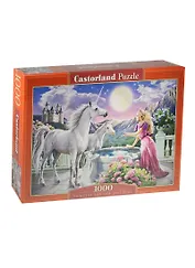 Пазлы 1000 C-103164 Принцесса и ее единорог (коробка) (Castorland)