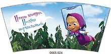 Сувенир, Арт-дизайн, Кружка "Маша и Медведь", h=10,5, d=8 см, 340 мл, керамическая, в коробке, 0665.024.0