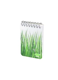 Блокнот А7 50л кл. "Stila Nature Трава" спираль, прозр.пластик.обл., stila