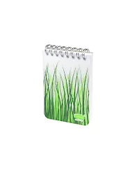 Блокнот А7 50л кл. "Stila Nature Трава" спираль, прозр.пластик.обл., stila